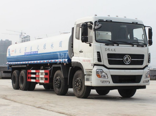 20噸灑水車作業(yè)視頻_20噸東風天龍前四后八綠化灑水車廠家價格