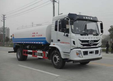 15方灑水車價格查詢_上汽紅巖15噸綠化灑水車廠家價格