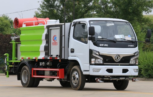 藍牌灑水車價格查詢_國六東風小福瑞卡5噸抑塵車廠家價格-程力抑塵車